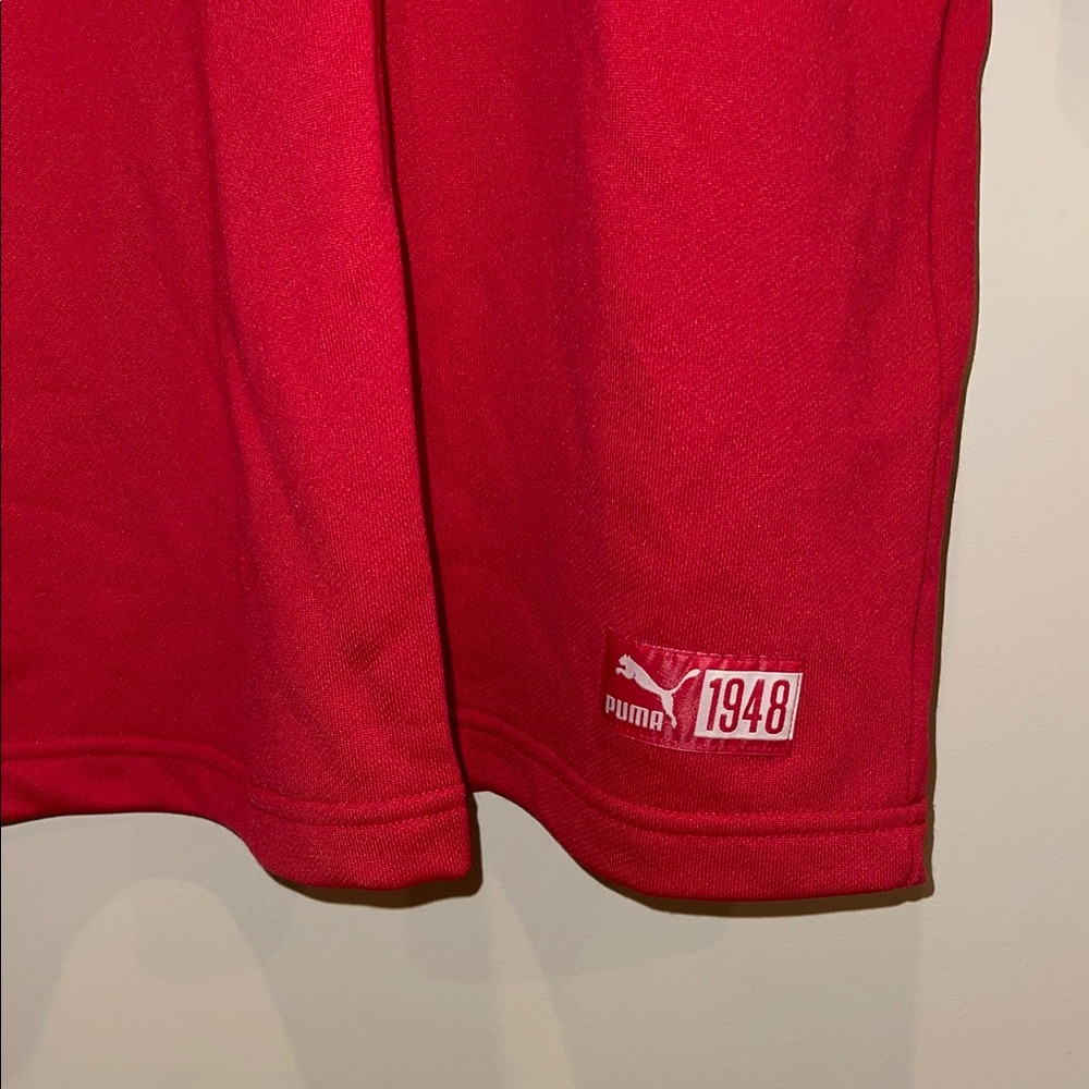 Puma Women's Red and White Half-Zip Sweatshirt Dress - Picture 5 of 7
